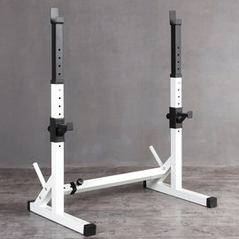 Squat Rack - Adjustable White (EZ058) - www.ezyliving.co.nz