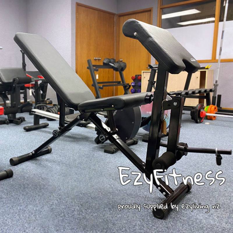 Foldable Bench with Preachers Curl (EZ001) - www.ezyliving.co.nz