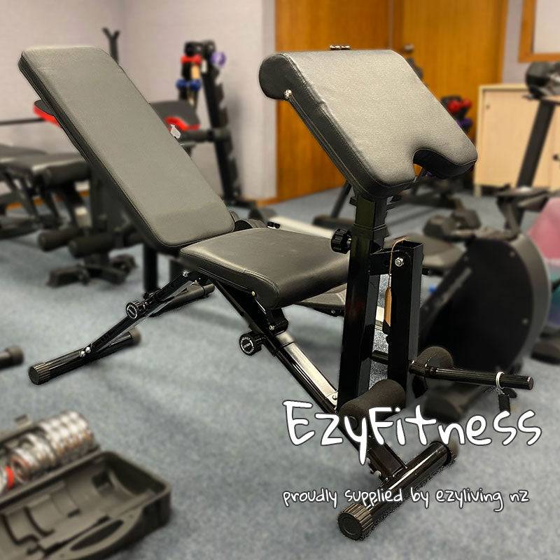 Foldable Bench with Preachers Curl (EZ001) - www.ezyliving.co.nz