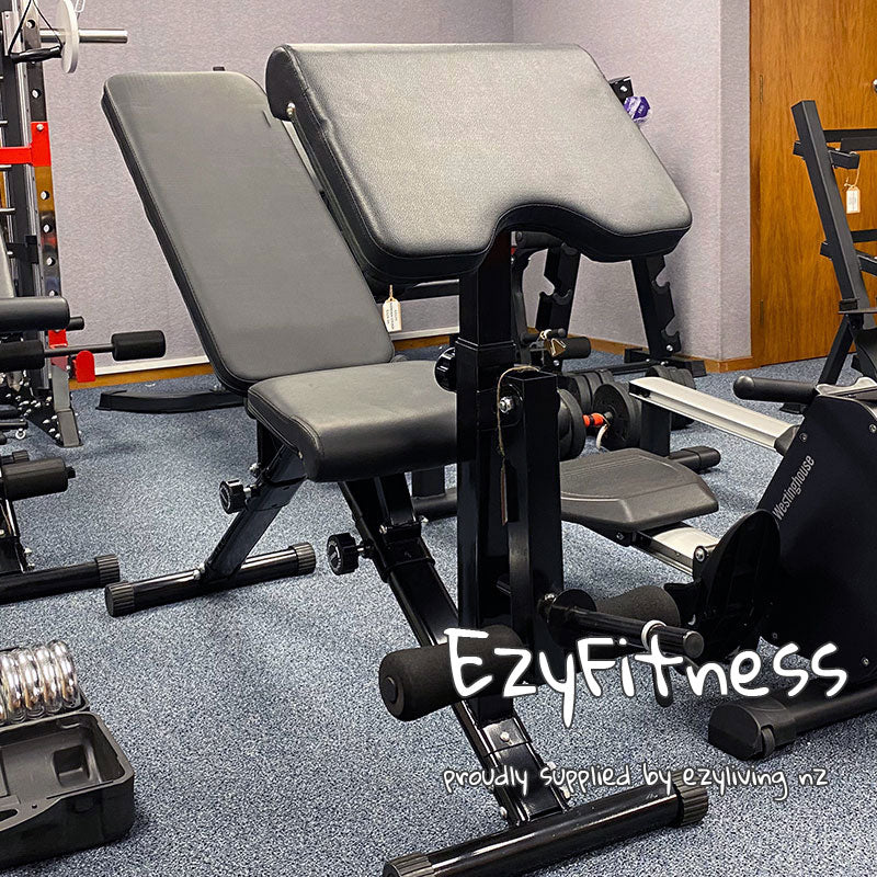 Foldable Bench with Preachers Curl (EZ001) - www.ezyliving.co.nz
