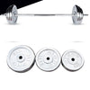 40KG Standard Combo: 40KG Chrome Plates + 1.5m Bar 5ft 25mm - www.ezyliving.co.nz