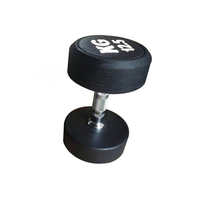 20KGx2 Rubber Round Dumbbells Black (EZ037-8x2) Thick Handle 33mm - www.ezyliving.co.nz