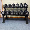 Round Dumbbells Black Rubber (EZ037) Thick Handle 33mm Commercail - www.ezyliving.co.nz