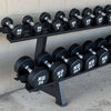 Round Dumbbells Black Rubber (EZ037) Thick Handle 33mm Commercail - www.ezyliving.co.nz