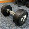 Round Dumbbells Black Rubber (EZ037) Thick Handle 33mm Commercail - www.ezyliving.co.nz