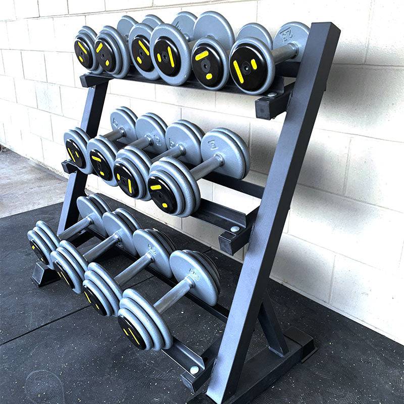 PRO Style Cast Metal Iron Dumbbells/Round Steel Dumbbells (EZ038) - www.ezyliving.co.nz