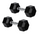 15KGx2 Hex Dumbbells /Black Rubber Dumbbells by EzyFitness (EZ039-6x2) - www.ezyliving.co.nz