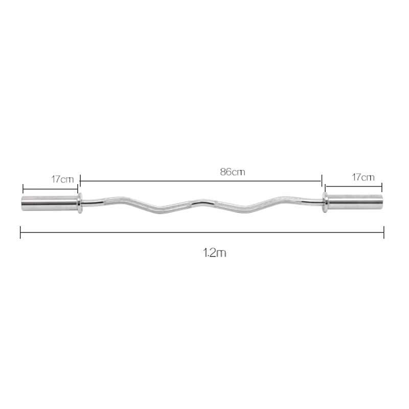 Olympic Bar 1.2m 4ft Curl (EZ040-2) No Bearing 50mm - www.ezyliving.co.nz