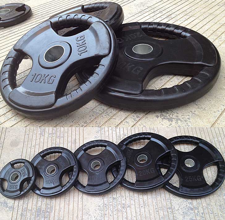 39KG COMBO: Olympic Bar 1.5m + 30KG Rubber Weights (EZ043C30KG-040-3) 5KGx2, 10KGx2 - www.ezyliving.co.nz