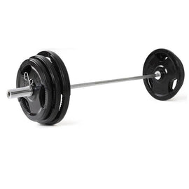 39KG COMBO: Olympic Bar 1.5m + 30KG Rubber Weights (EZ043C30KG-040-3) 5KGx2, 10KGx2 - www.ezyliving.co.nz