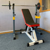 Squat Rack+Foldabele Bench+2.2m Bar 16KG+50kg weight Home Gym (EZ062+053+66KG) - www.ezyliving.co.nz