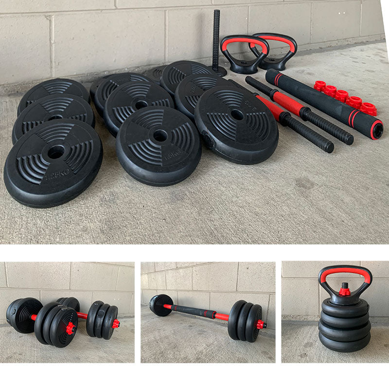 Kettlebells & Dumbbells Set  - Multi Functional Kit 20KG in total (EZ092-20) - www.ezyliving.co.nz