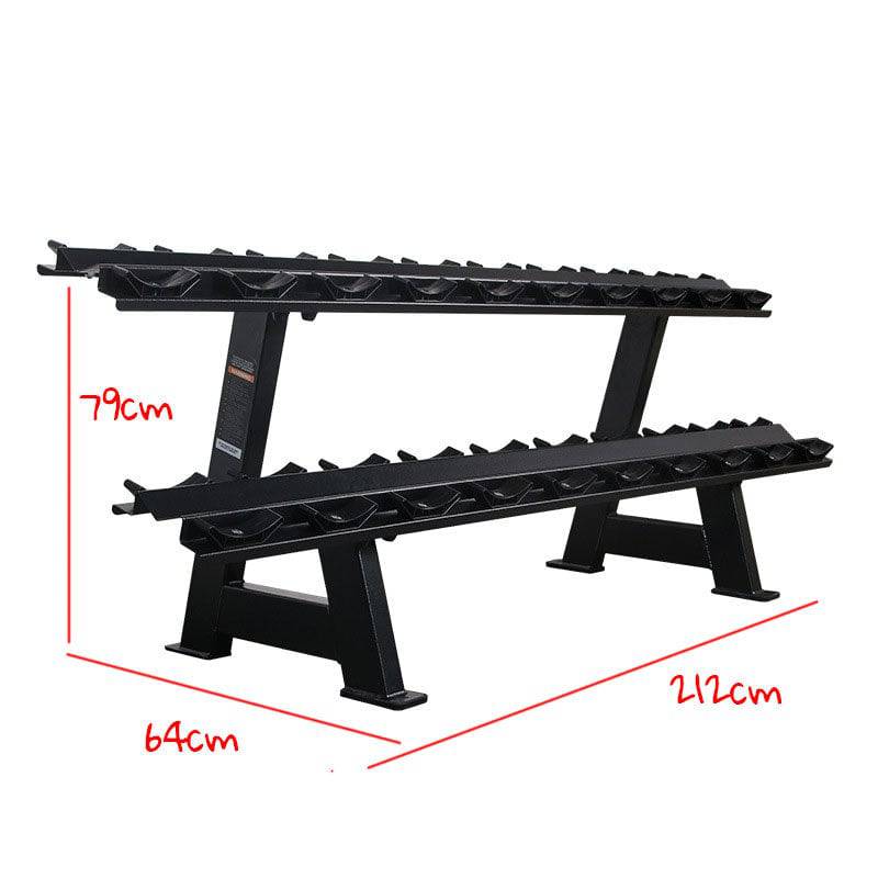 275KG Hex Dumbbells Set with 10 pairs Solid Rack (EZ211C275KG-122-1) - www.ezyliving.co.nz