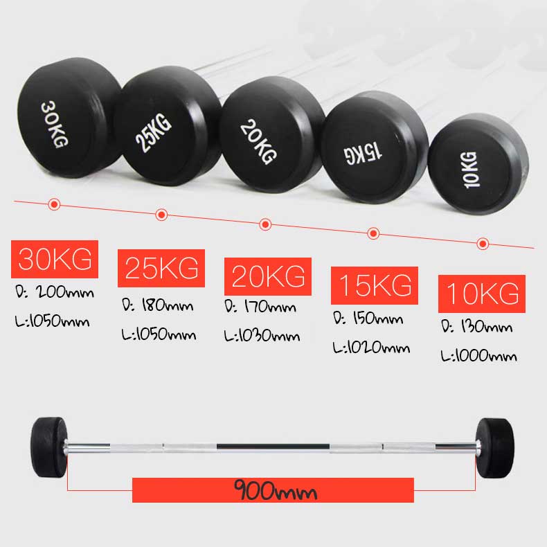 200KG Fixed Barbell + Barbell Stand (200KG Straight&Curl) - www.ezyliving.co.nz