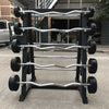 100KG Fixed Barbell + Barbell Stand (EZ130 Curl) - www.ezyliving.co.nz