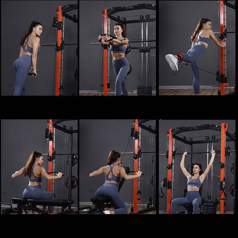 Smith Machine / Full Frame Power Cage + 100KG Weights (EZ142+043) - www.ezyliving.co.nz