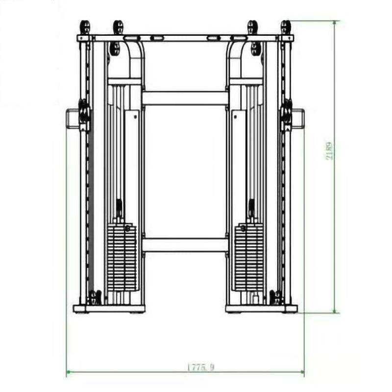 EZYPRO Cable Crossover Machine/ Cable Fly (2.2m, 140KG weights) EZN004 - www.ezyliving.co.nz