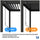 Louvred Black Colour Pergola 3x4m with 3 Zipped Blinds Set - www.ezyliving.co.nz