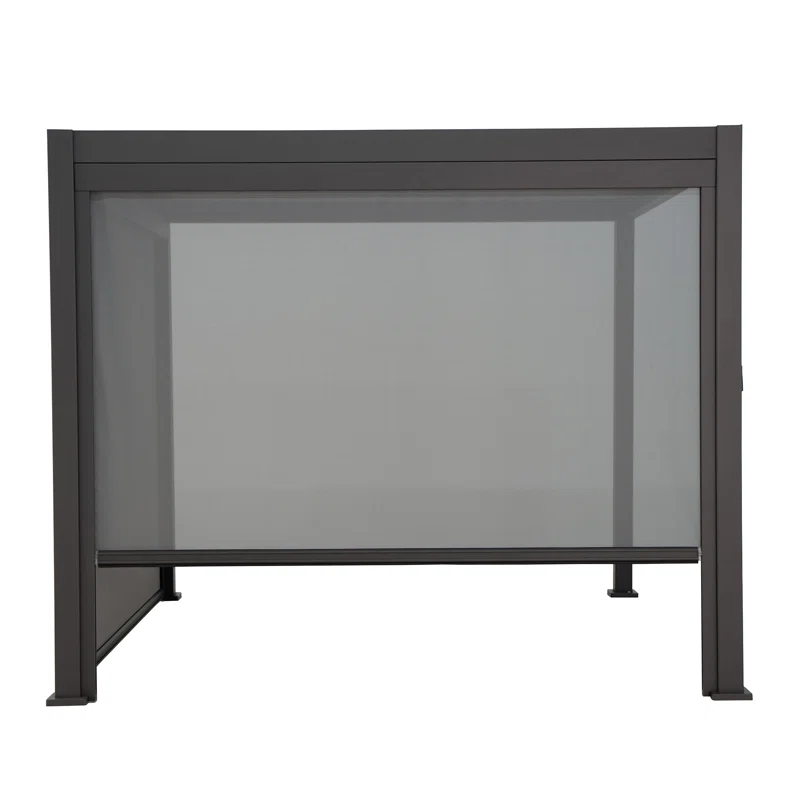 3m Pergola Retractable Zip Side Blinds Charcoal - www.ezyliving.co.nz