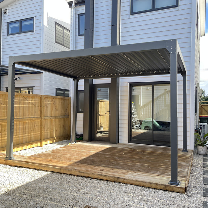 Motorized 3x4m Louvered Pergola with LED Lights