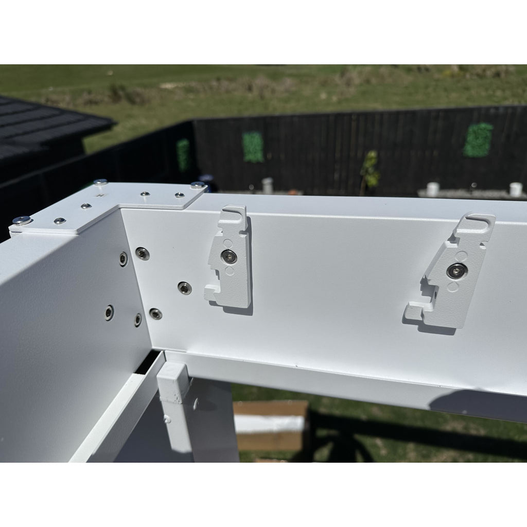 Louvred Pergola 3x3m White Colour - www.ezyliving.co.nz