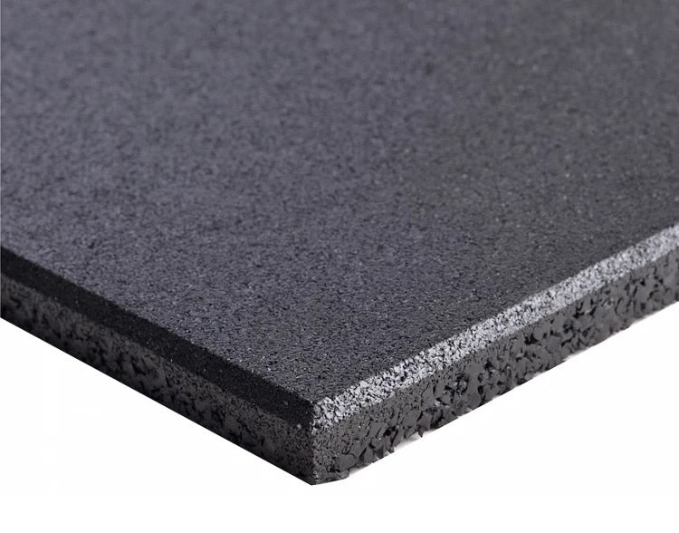 Rubber Mats Gym Tiles BLACK 500x500mm 15mm
