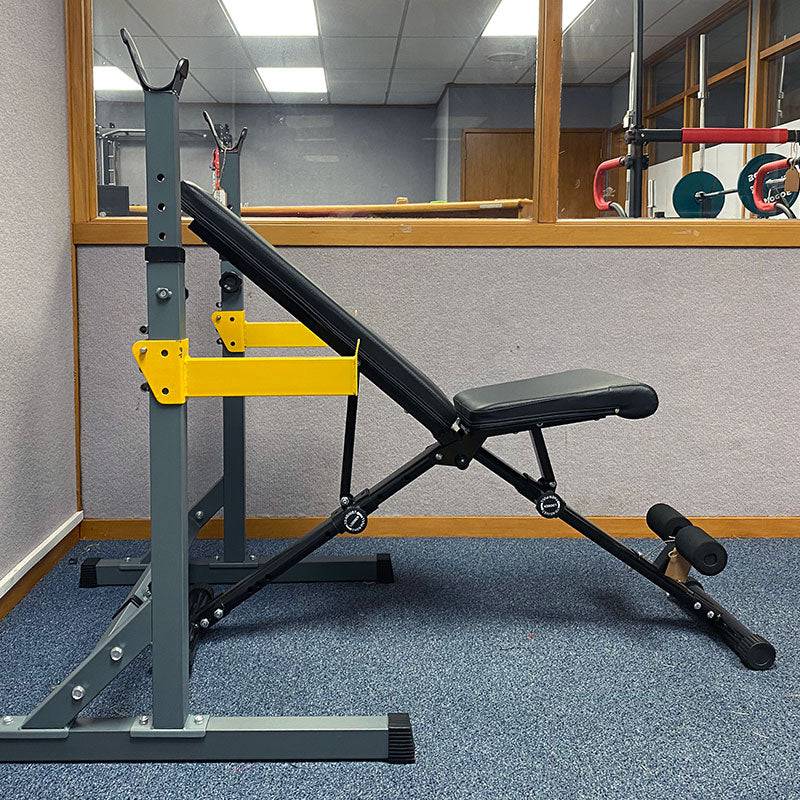 Foldable Bench + Squat Rack (EZ006+062)HOME GYM PACKAGE - www.ezyliving.co.nz