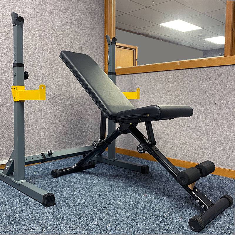 Foldable Bench + Squat Rack (EZ006+062)HOME GYM PACKAGE - www.ezyliving.co.nz