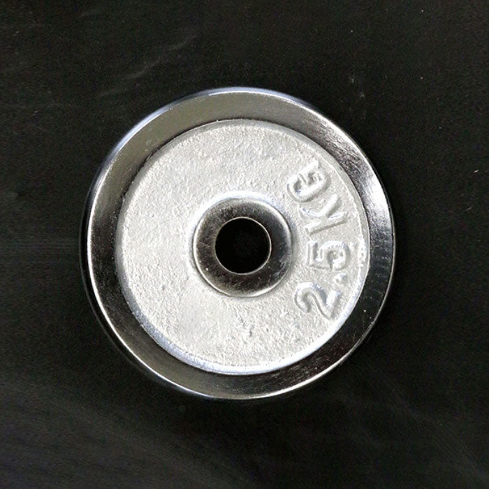 Standard Plates 1KGx2 (EZ030-1x2) Silver Chrome Barbell Weights 25mm - www.ezyliving.co.nz