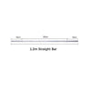 Standard 1.2m Straight Bar 25mm (EZ031-1) 4ft Barbell Bar - www.ezyliving.co.nz