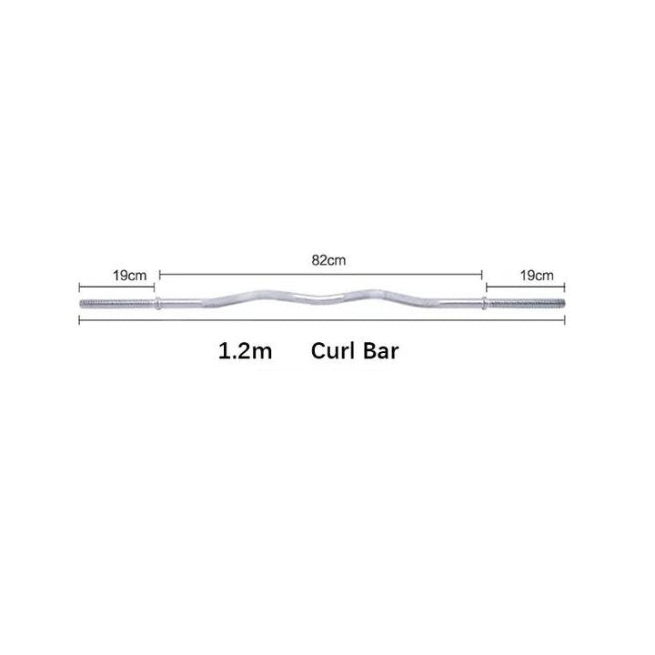 Standard 1.2m Curl Bar 25mm (EZ031-2) 4ft Barbell Bar - www.ezyliving.co.nz