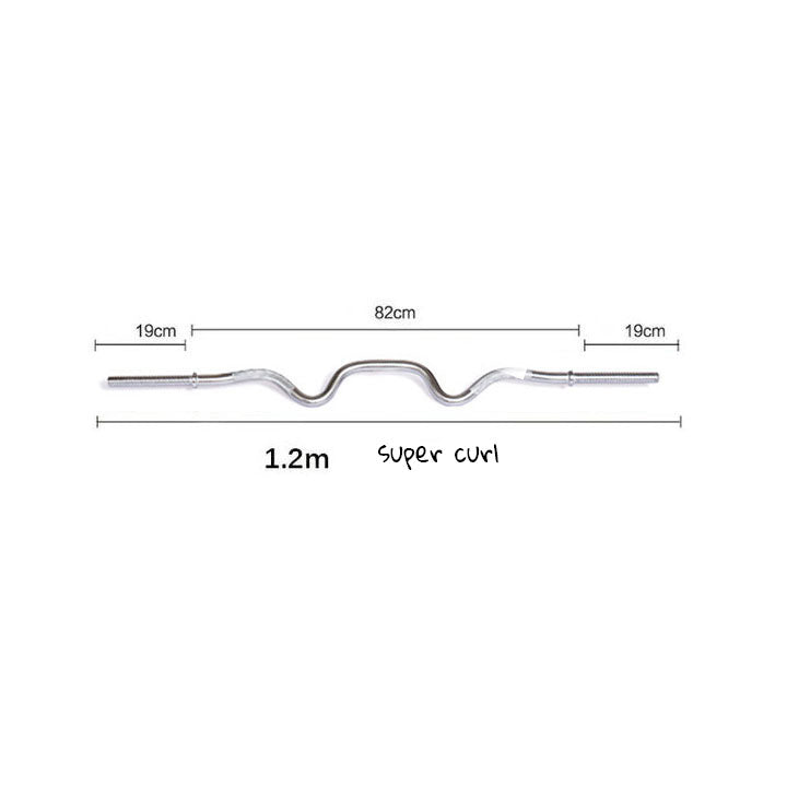 Standard 1.2m Super Curl Bar 25mm (EZ031-3) 4ft Barbell Bar - www.ezyliving.co.nz