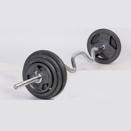 35KG Weights Combo: 30KG Casted Metal Plates + 1.2m Super Curl Bar (4ft) Standard 25mm (EZ035C30KG-031-3) - www.ezyliving.co.nz