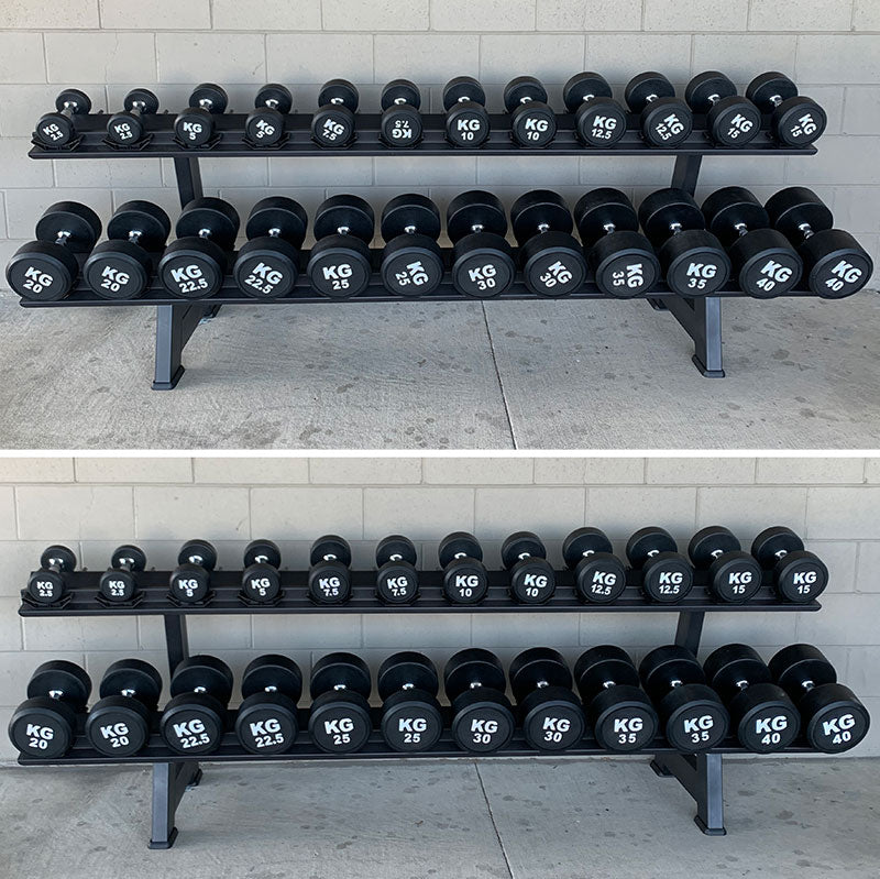 1050KG Round Black Rubber Dumbbells (20 pairs - 2.5KG to 50KG) EZ037 - www.ezyliving.co.nz