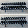 1050KG ROUND Dumbbells Black Rubber (20 Pairs 2.5KG-50KG) with Solid Rack - www.ezyliving.co.nz