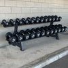 390KG Round Black Rubber Dumbbells with Dumbbell Rack (Thick Handle 12pairs) - www.ezyliving.co.nz