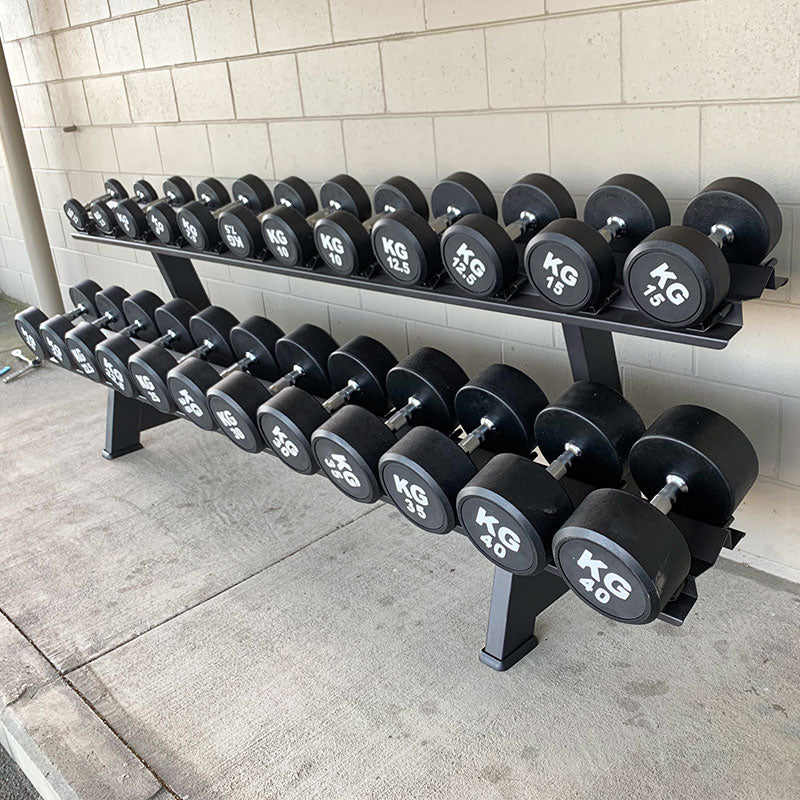 1050KG Round Black Rubber Dumbbells (20 pairs - 2.5KG to 50KG) EZ037 - www.ezyliving.co.nz