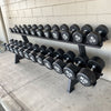 390KG Round Black Rubber Dumbbells with Dumbbell Rack (Thick Handle 12pairs) - www.ezyliving.co.nz