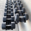 165KG Round Black Rubber Dumbbells+3-Tire Rack (EZ037C165KG-047) (Thick Handle 33mm 6 pairs) - www.ezyliving.co.nz