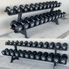 1050KG ROUND Dumbbells Black Rubber (20 Pairs 2.5KG-50KG) with Solid Rack - www.ezyliving.co.nz