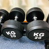 1050KG ROUND Dumbbells Black Rubber (20 Pairs 2.5KG-50KG) with Solid Rack - www.ezyliving.co.nz