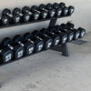 275KG Round Black Rubber Dumbbells with Dumbbell Rack (EZ037C275KG) Thick Handle 10 Pairs - www.ezyliving.co.nz