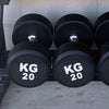 1050KG ROUND Dumbbells Black Rubber (20 Pairs 2.5KG-50KG) with Solid Rack - www.ezyliving.co.nz