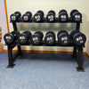 195KG Round Black Rubber Dumbbells+Solid Dumbbell Rack (EZ037C195KG-122) - www.ezyliving.co.nz