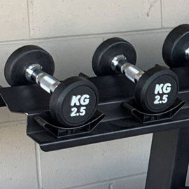 2.5KGx2 Rubber Round Dumbbells Black (EZ037-1x2) Thick Handle 33mm - www.ezyliving.co.nz