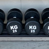 25KGx2 Rubber Round Dumbbells Black (EZ037-10x2) Thick Handle 33mm - www.ezyliving.co.nz