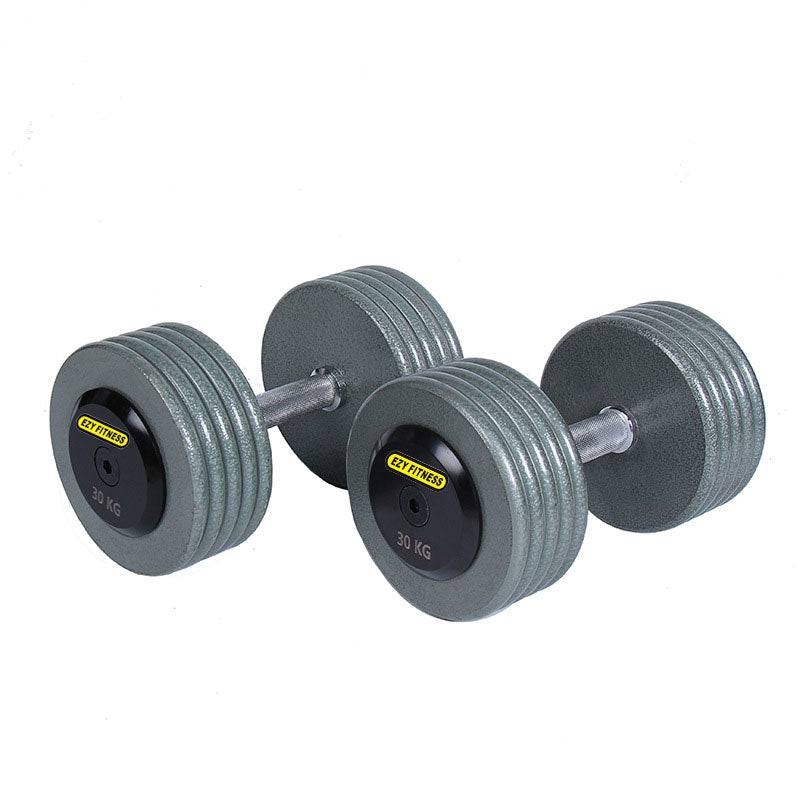 Round Steel Dumbbells/ PRO Style Cast Metal Iron