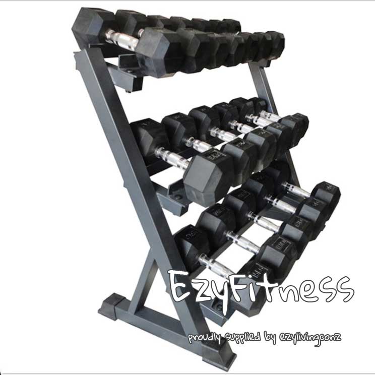 Three Tires Dumbbells Rack/ 3-Tires Stand (EZ047) - www.ezyliving.co.nz