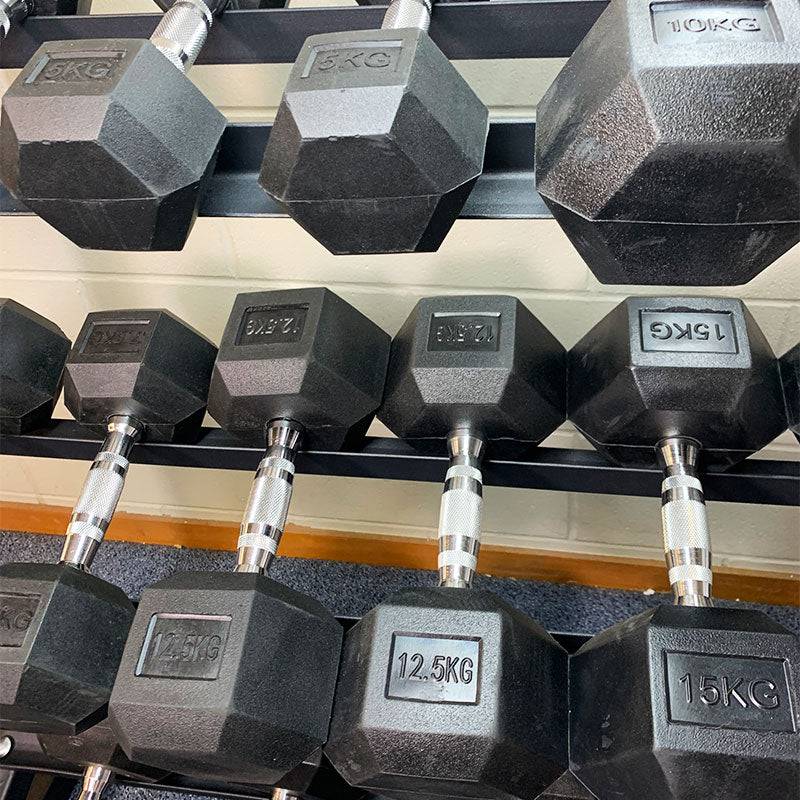 195KG Hex Dumbbells Combo+3-Tire Dumbbell Rack (EZ211C195KG-047) 6 pairs - www.ezyliving.co.nz