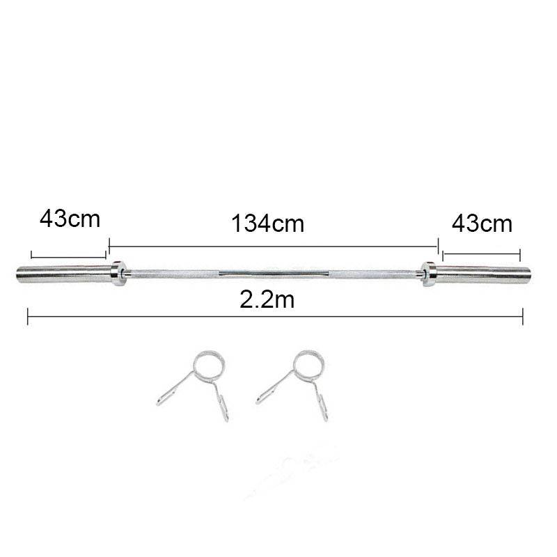 Olympic Bar 2.2m(7ft) 16KG (EZ040-6) Straight No Bearing 50mm 150KG (330lbs) - www.ezyliving.co.nz